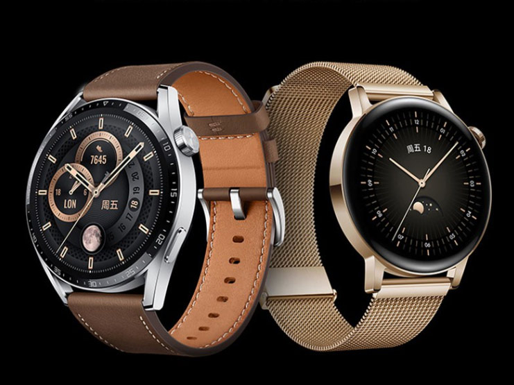 【顺丰速达】华为手表WATCH GT3女款蓝牙通话心率睡眠血氧饱和度体温检测智能运动电话手表 雅致款（含真皮凝霜白表带+原装米兰尼斯金色表带）