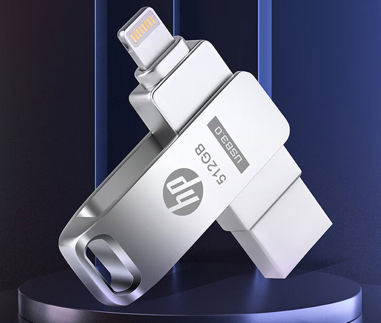 HP惠普u盘256/512g/1t高速3.0苹果安卓手机电脑两用四合一优盘 Type-c版1000/g尊尚银
